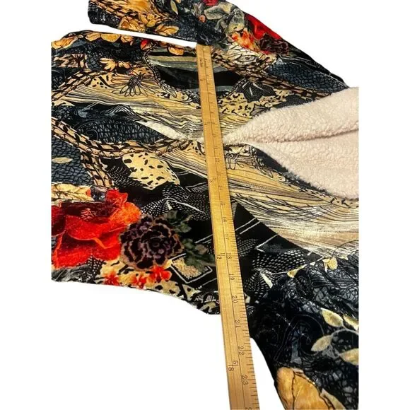 Soft Surroundings Womens Medium Multicolor Innsbrook Velvet Sherpa Lined Jacket - Picture 8 of 12